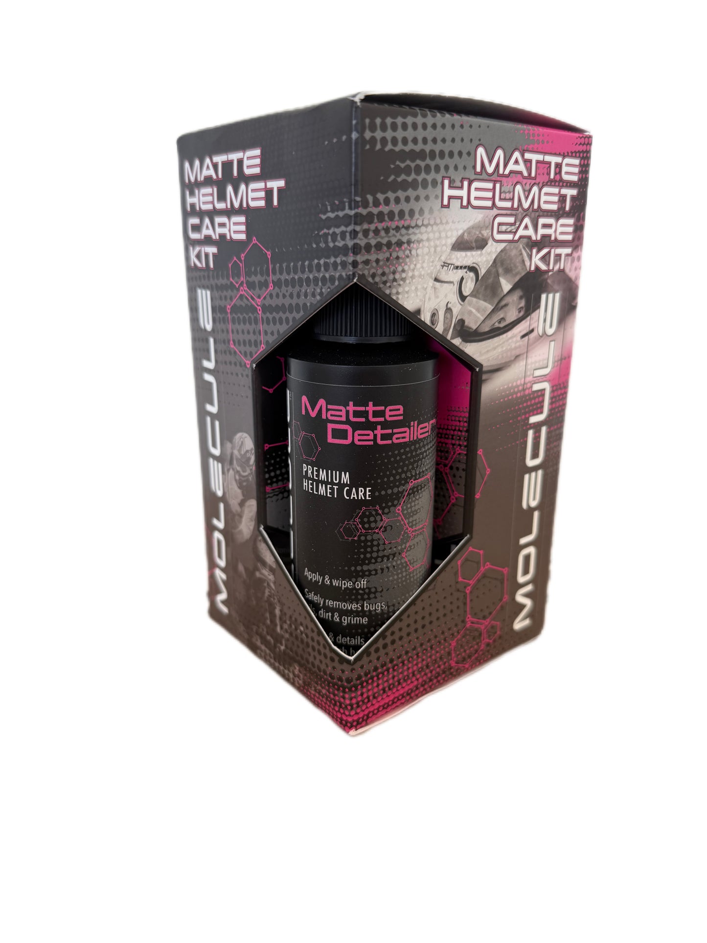 Matte HELMET CARE KIT (Helmet Products 4oz. sprayers/microfiber)